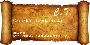 Czeider Teodolinda névjegykártya